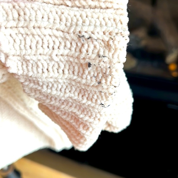 Chunky Knit Sweater Roomy Comfy Crochet Womens One Size - Picture 11 of 15